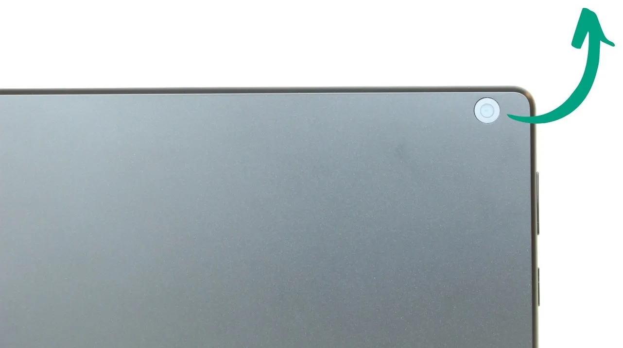Die Rückkamera auf der Rückseite des Tablets