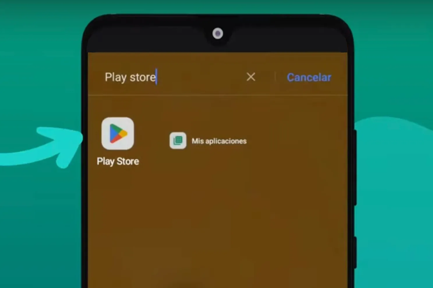 Handybildschirm, auf dem die Play-Store-App ausgewählt wird
