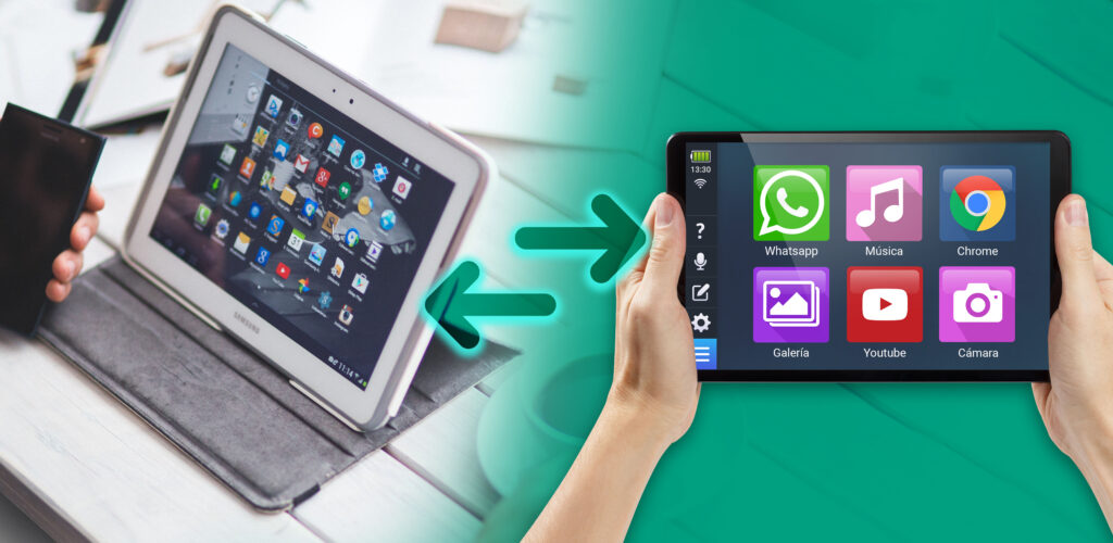 Tablet normal comparada con tablet para mayores