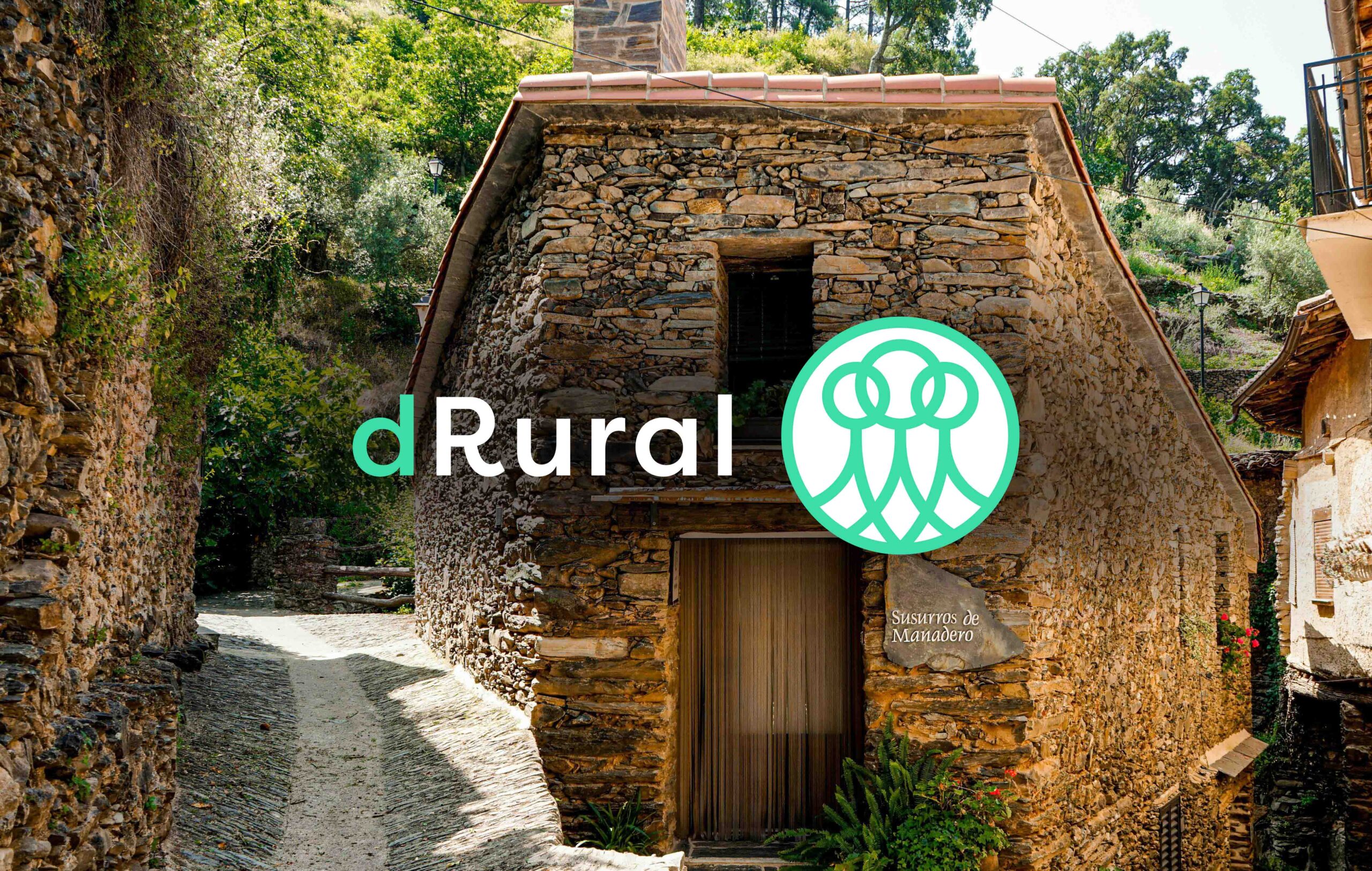 Casa en zona rural de Extremadura con logo de dRural