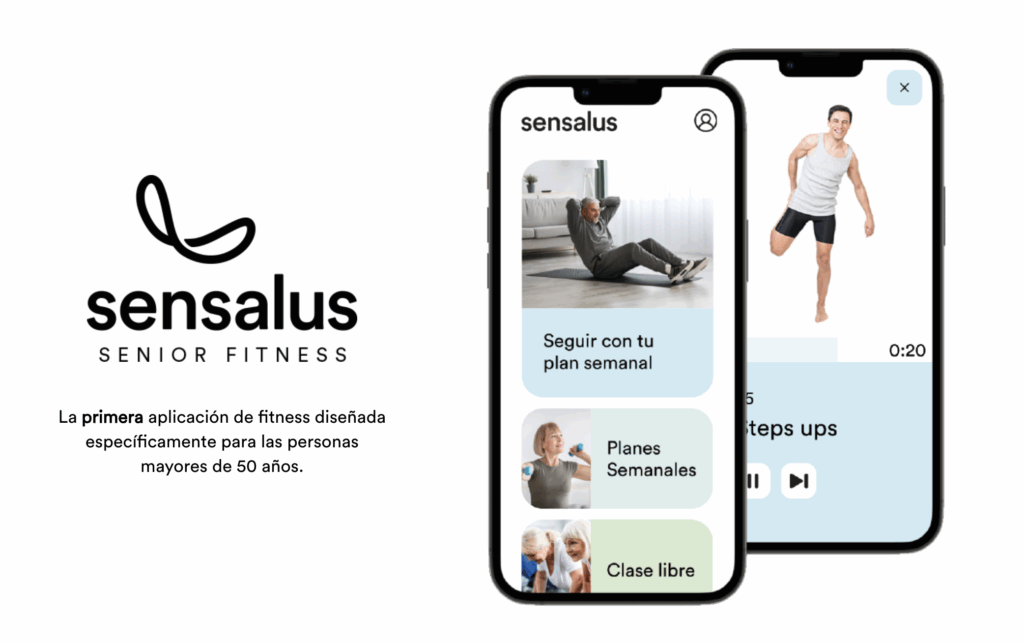 Accesibilidad y facilidad de uso en la aplicación Sensalus, aplicación de fitness diseñada específicamente para las personas mayores