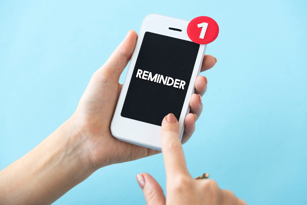 Móvil con notificación