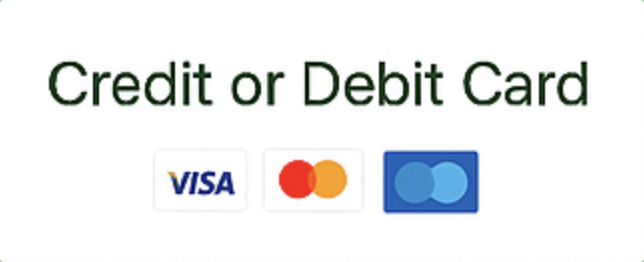 Credit or Debit Card