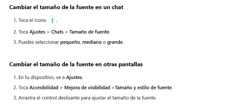 intrucciones sobre whatsapp